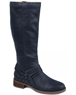 Journee Collection Extra Wide Width Meg Extra Wide Calf Boot - Blue
