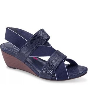 Ros Hommerson Wynona Wedge Sandal - Blue