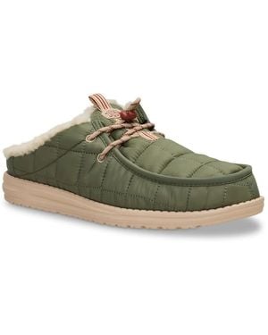 HEYDUDE Wally Slip Camp Slipper - Green