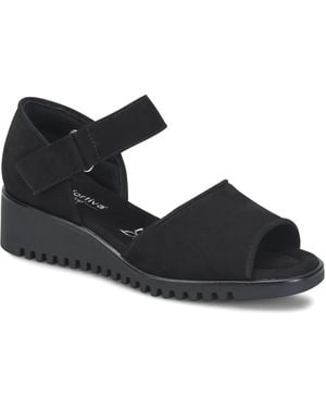 Comfortiva Daniella Wedge Sandal - Black