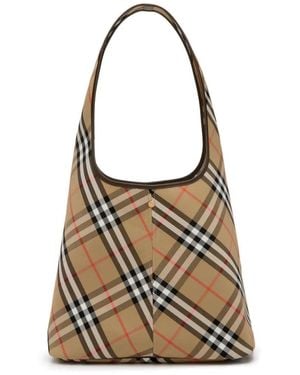 Burberry Large Check Shoulder Bag & Pouch - Black