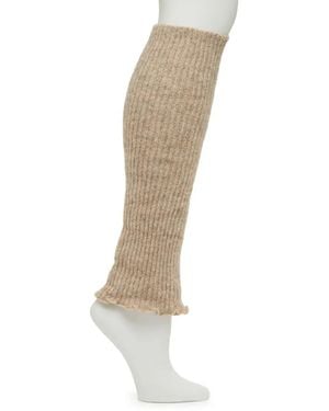 Steve Madden Open Knit Slouch Legwarmers - Black