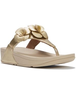 Fitflop Lulu Flower Wedge Sandal - Metallic