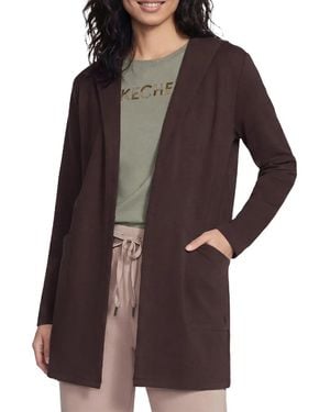 Skechers Skechluxe Elevate Restful Hoodie Cardigan - Black