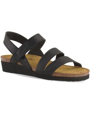 Naot Kayla Wedge Sandal - Black