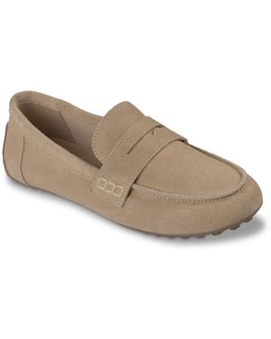 Skechers Cleo Driver Smooth Lane Penny Loafer - Natural
