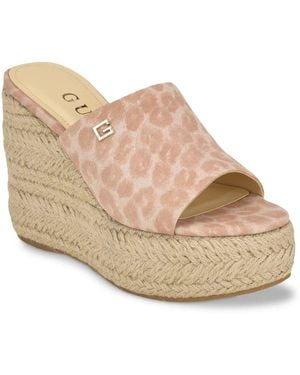 Guess Evba Wedge Sandal - Natural