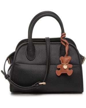 Kelly & Katie Charm Dome Satchel - Black