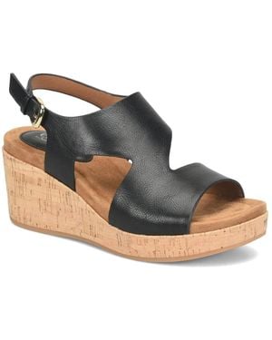 EuroSoft Kryss Wedge Sandal - Black