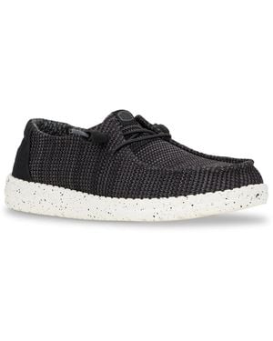 HEYDUDE Wide Width Wendy Stretch Sox Sneaker - Black