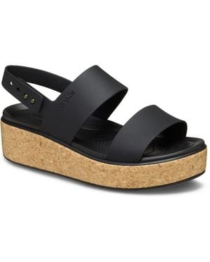 Crocs™ Brooklyn Low Wedge Cork Sandal - Black