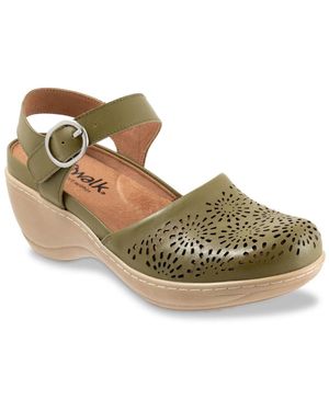 Softwalk Mabelle Perf Clog - Black
