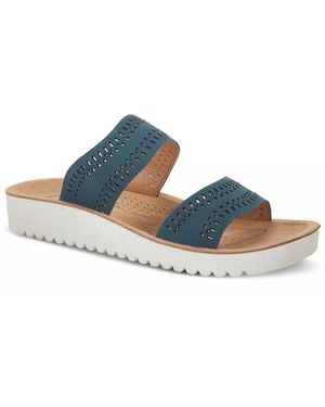 Flexus by Spring Step Bayshore Wedge Sandal - Blue
