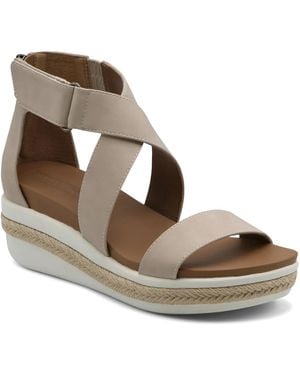 Adrienne Vittadini Cape May Wedge Sandal - Black