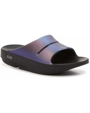 OOFOS Ooahh Lux Slide Sandal - Black