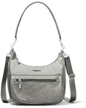 Baggallini Pocket Half Moon Shoulder Bag - Black
