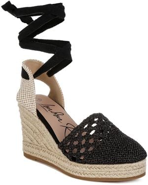 LONDON RAG Sea Breeze Espadrille Wedge Sandal - Black