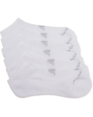 New Balance Cushioned No Show Socks 6 Pack - White