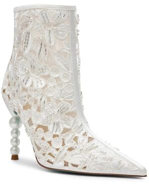 Betsey Johnson Jack Bootie - White