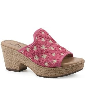 White Mountain Bizzie Espadrille Platform Sandal - Pink