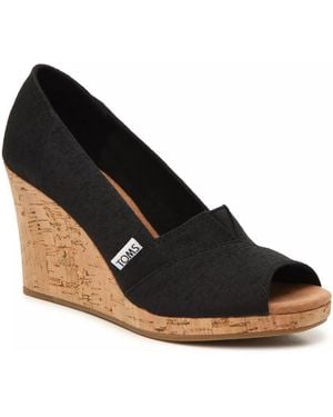 TOMS Classic Wedge Sandal - Black