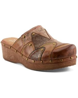 L'ARTISTE Olympe Clog - Brown