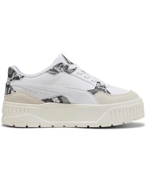 PUMA Karmen Ii Idol Snake Chic Platform Sneaker - White