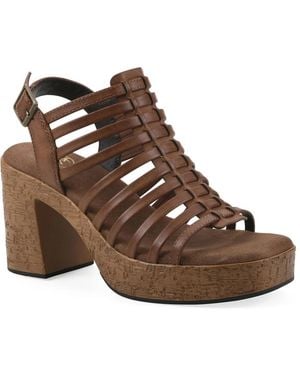 White Mountain Barbea Platform Sandal - Brown