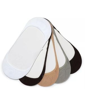 Steve Madden Mesh No Show Liners 5 Pack - White