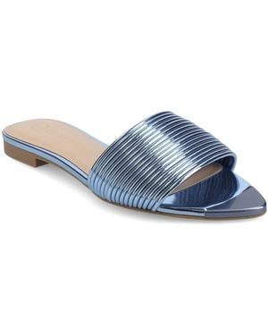 Journee Collection Feather Sandal - Blue