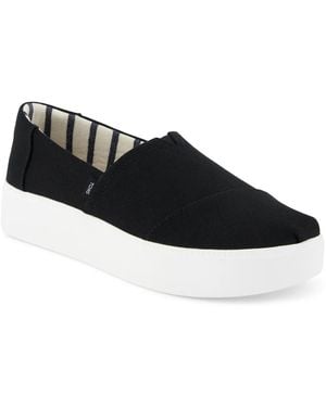 TOMS Asher Platform Slipon Sneaker - Black