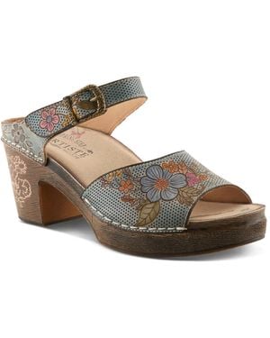 L'ARTISTE Japhette Platform Sandal - Metallic