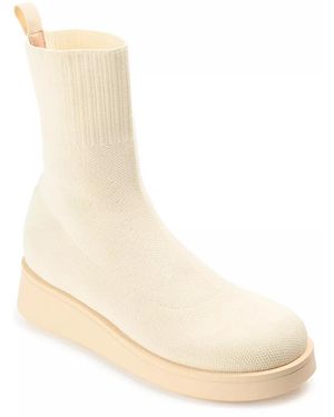 Journee Collection Ebby Platform Wedge Bootie - Black
