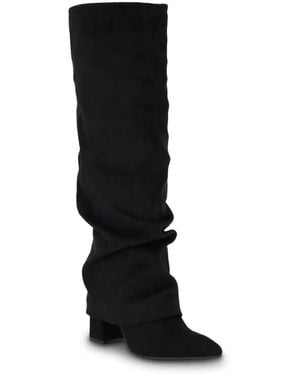Guess Wide Width Geima Wide Calf Foldover Boot - Black