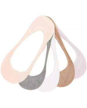 Steve Madden Mesh Flower No Show Liners 5 Pack - White