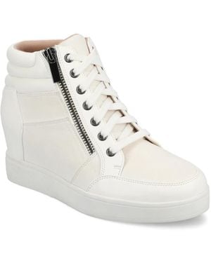Journee Collection Clarity Sneaker - White