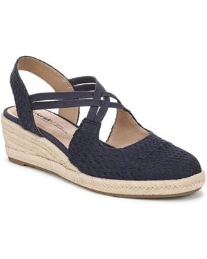 LifeStride Patience Espadrille Wedge Sandal - Blue