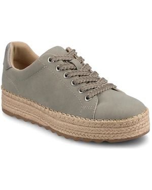 Journee Collection Cosima Espadrille Sneaker - Gray