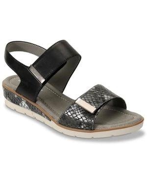 David Tate Civic Wedge Sandal - Black