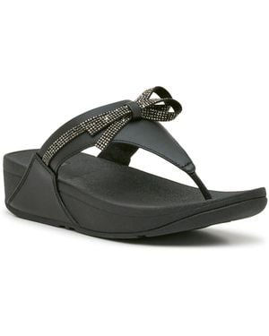 Fitflop Lulu Glitz Wedge Sandal - Black