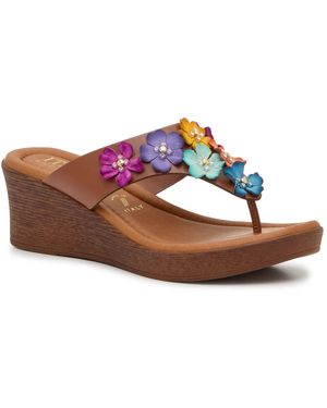 Italian Shoemakers Brynne Wedge Sandal - Multicolor