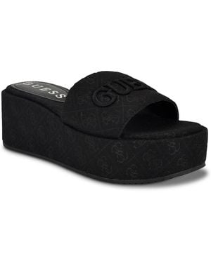 Guess Bintai Wedge Sandal - Black