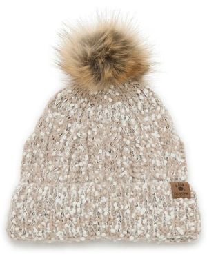 BEARPAW Popcorn Pom Beanie - White