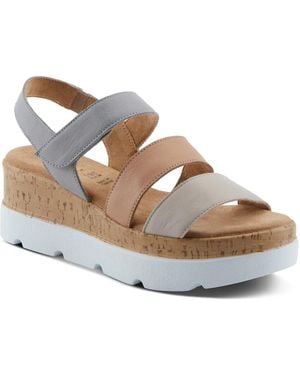 Spring Step Acey Wedge Sandal - Gray
