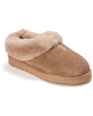 Dearfoams Adelaide Clog Slipper - Natural