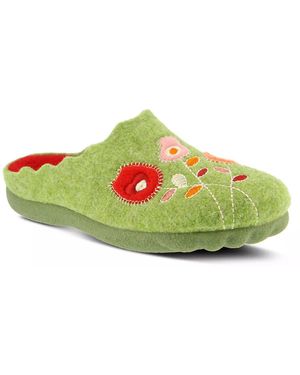 Flexus by Spring Step Wildflower Slipper - Green