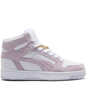 PUMA Rebound Layup Spring Bling Hightop Sneaker - White