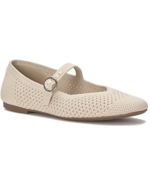 Kelly & Katie Tajah Mary Jane Flat - White