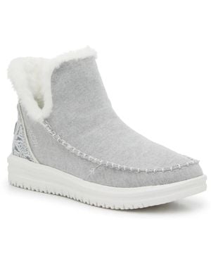 HEYDUDE Camden Cozy Trim Slipon - White