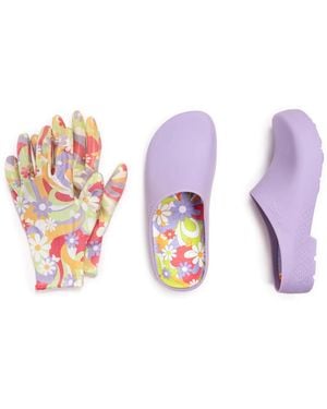 Muk Luks Garden Clog & Glove Set - Pink